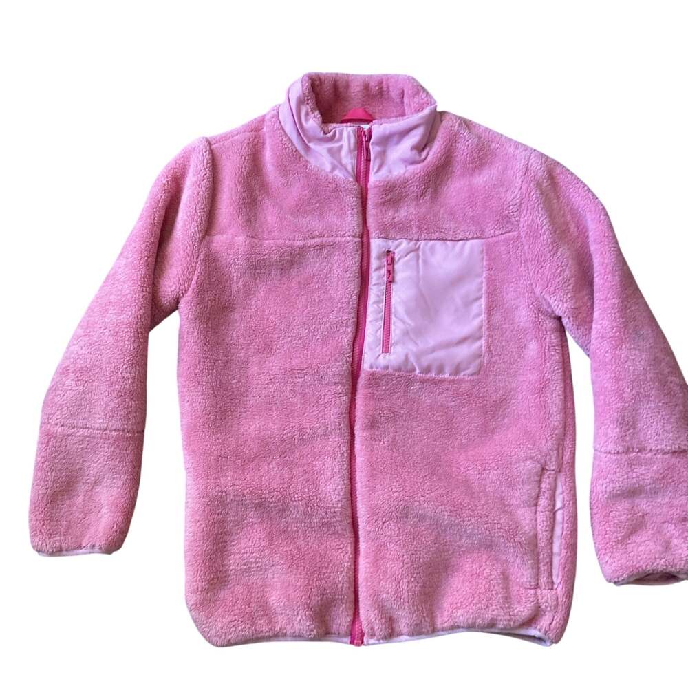 Tommy Bahama Faux Fur Jacket Girl Sz XL 16 Pink